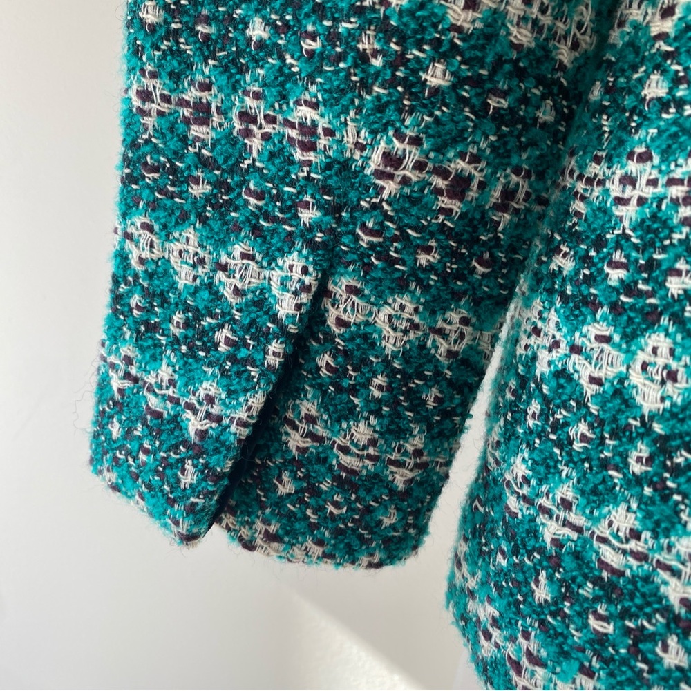 J.Crew Boyfriend Oversized Blazer in Emerald Green Italian Jacquard Wool - 0 - Picture 13 of 17
